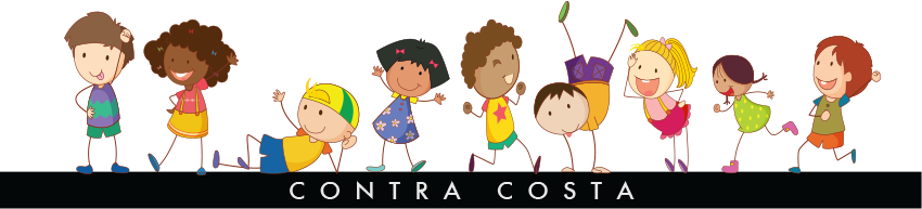Banner with illustrations of children playing